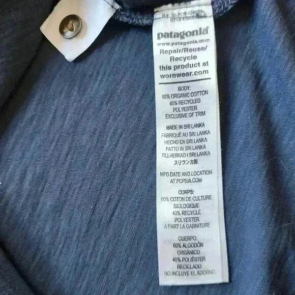 Patagonia Mainstay Henley Shirt Navy Blue Regular Fit V-Neck Women's size Small - Picture 9 of 13